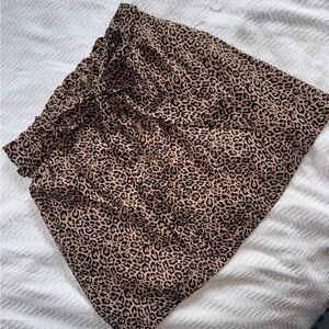 American Eagle Outfitters Tan and Black Animal Print Skirt